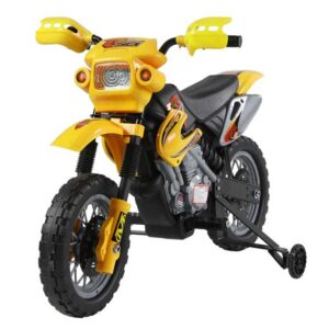 moto da cross per bambini gialla