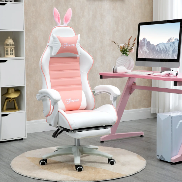 sedia da gaming con orecchie da coniglio