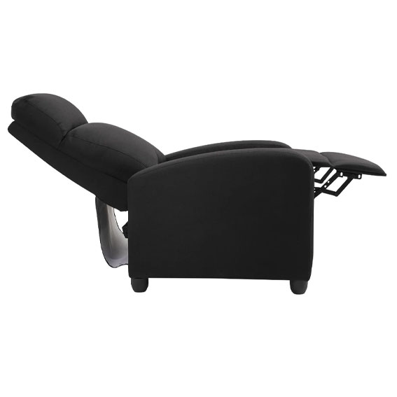 poltrona reclinata nera