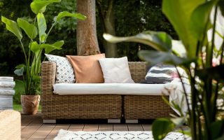 divano da giardino rattan sintetico