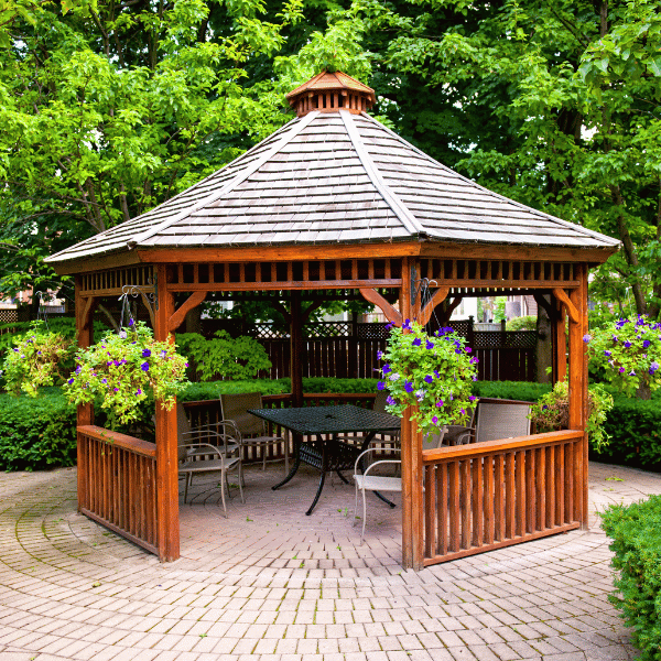 gazebo in legno fisso