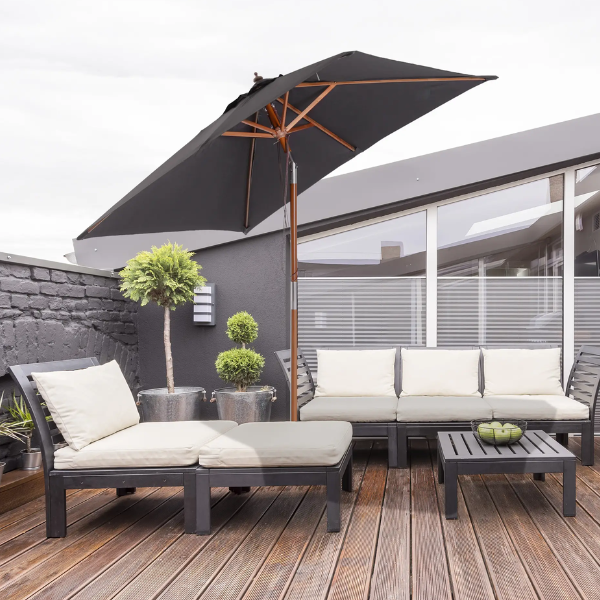 ombrellone da terrazza inclinabile
