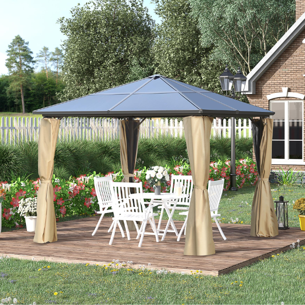 Gazebo con tende