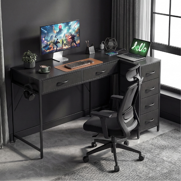 Scrivania gaming angolare